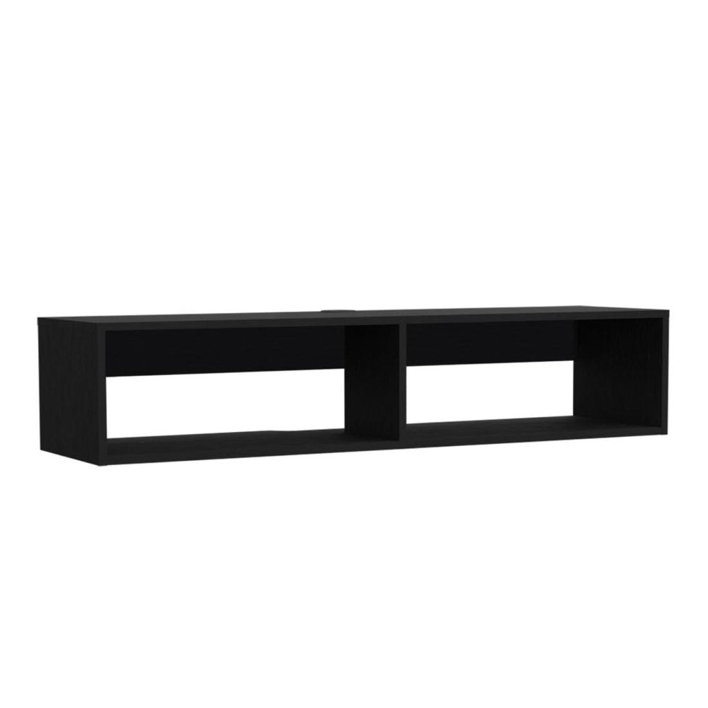 48" Black Floating Mount Entertainment Center HomeRoots