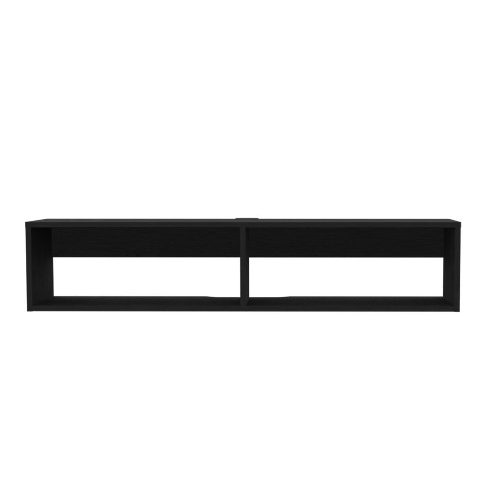 48" Black Floating Mount Entertainment Center HomeRoots
