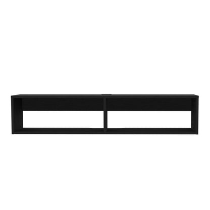 48" Black Floating Mount Entertainment Center HomeRoots
