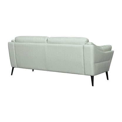 87" Mint Green Leather Sofa With Black Legs HomeRoots