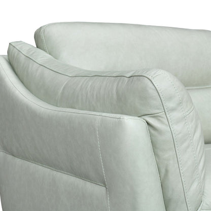 87" Mint Green Leather Sofa With Black Legs HomeRoots