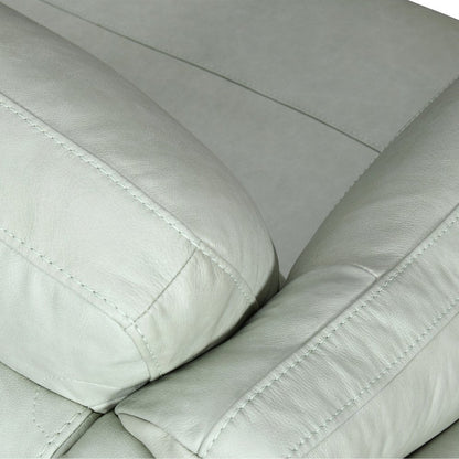 87" Mint Green Leather Sofa With Black Legs HomeRoots
