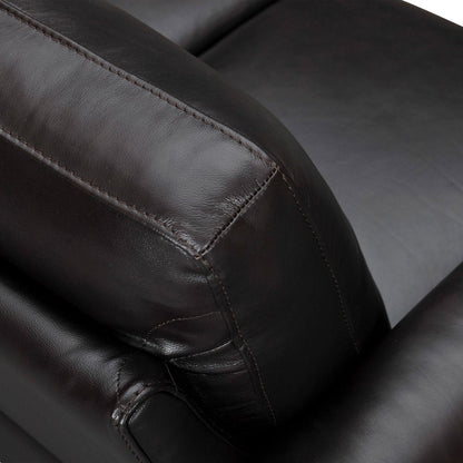 82" Black Leather Sofa With Brown Legs HomeRoots