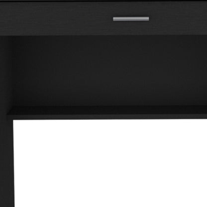 32" Black Wood Computer Desk With Drawer