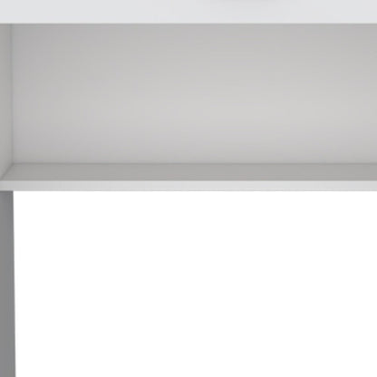 32" White Wood Computer Desk With Drawer