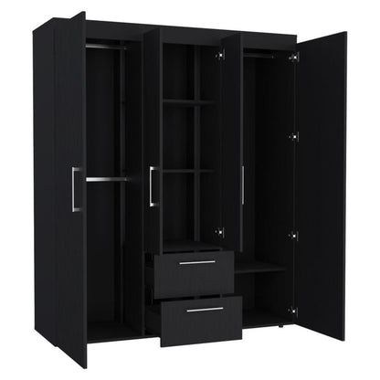 70" White Wood Four Door Two Drawer Combo Dresser HomeRoots