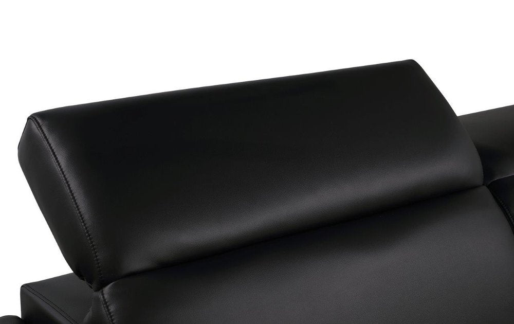 47" Black And Silver Genuine Leather Club Chair HomeRoots