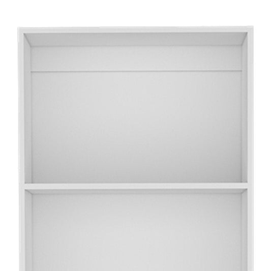 71" White Wood Four Tier Bookcase HomeRoots