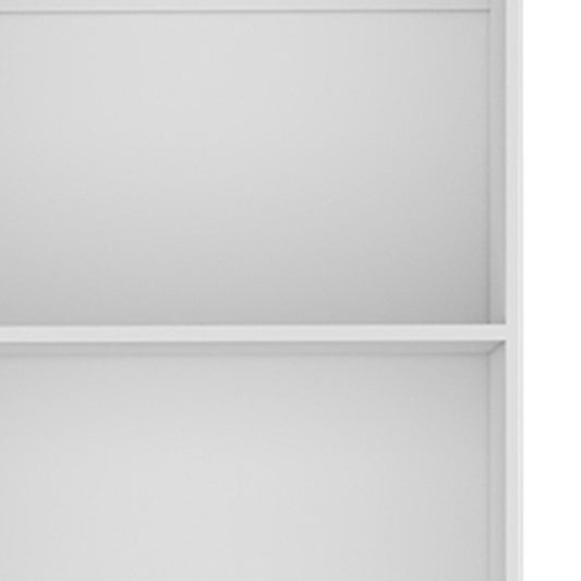 71" White Wood Four Tier Bookcase HomeRoots