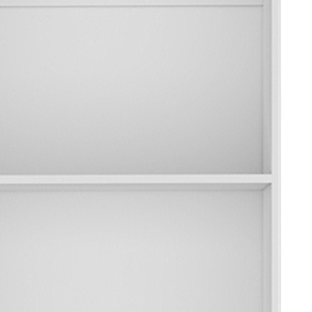 71" White Wood Four Tier Bookcase HomeRoots