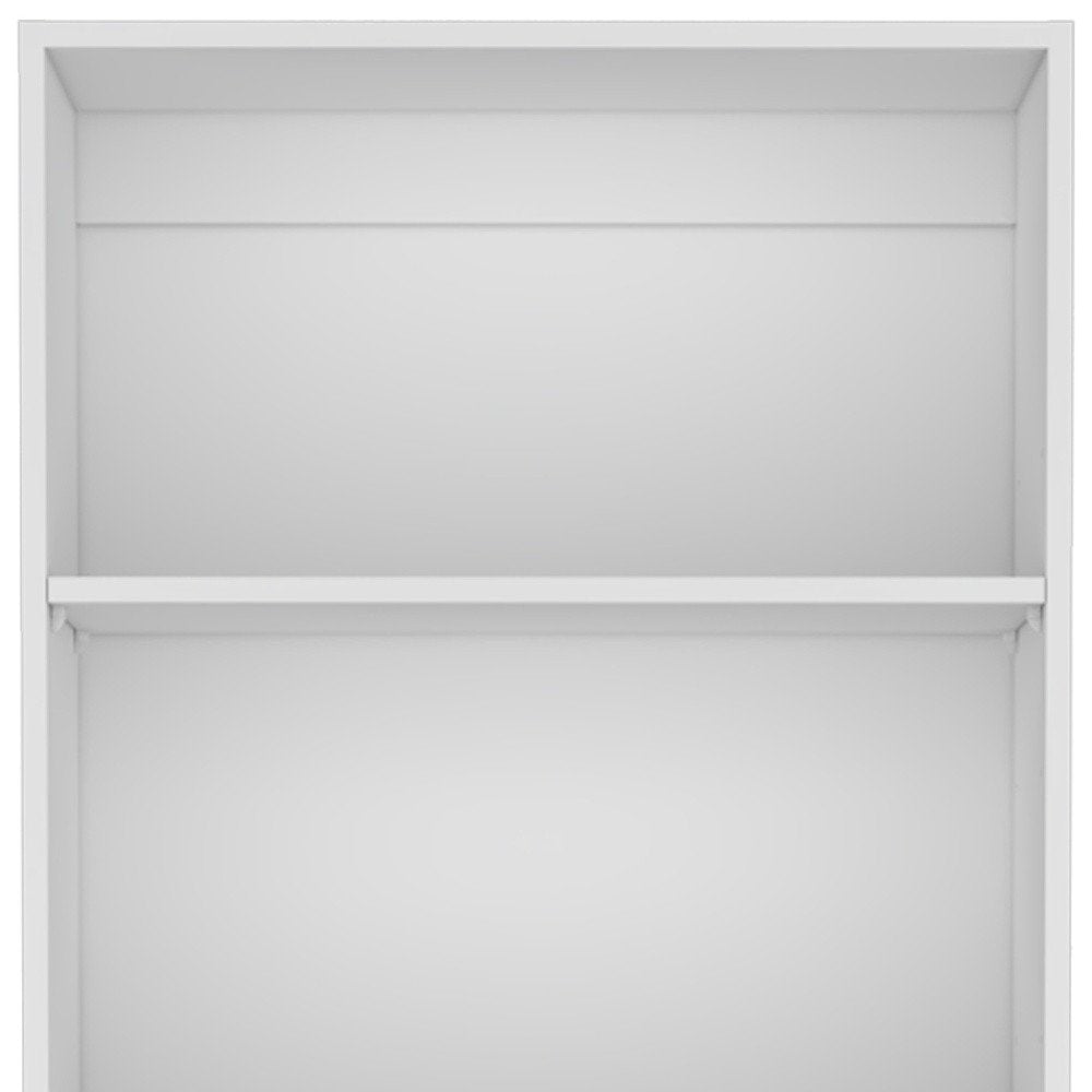 71" White Wood Five Tier Bookcase HomeRoots