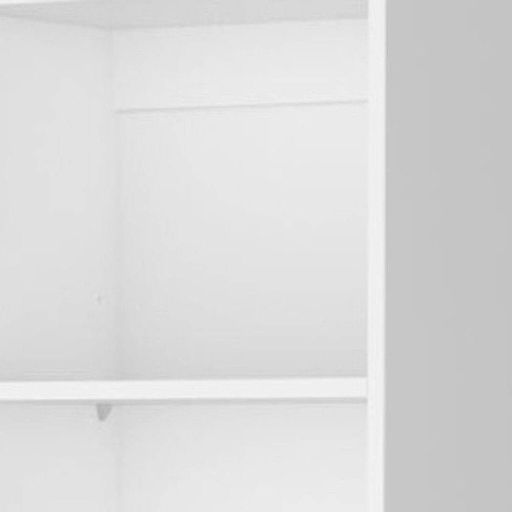 71" White Wood Five Tier Bookcase HomeRoots