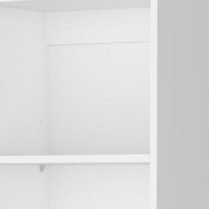 71" White Wood Five Tier Bookcase HomeRoots