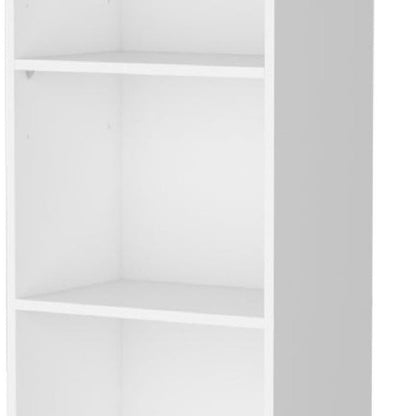 71" White Wood Five Tier Bookcase HomeRoots