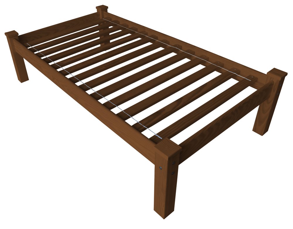 Brown Solid Wood Twin Bed Frame HomeRoots