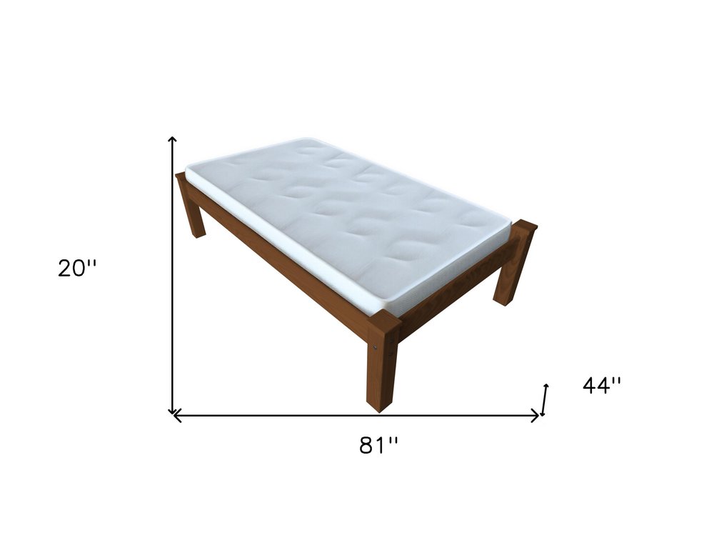 Brown Solid Wood Twin Bed Frame HomeRoots