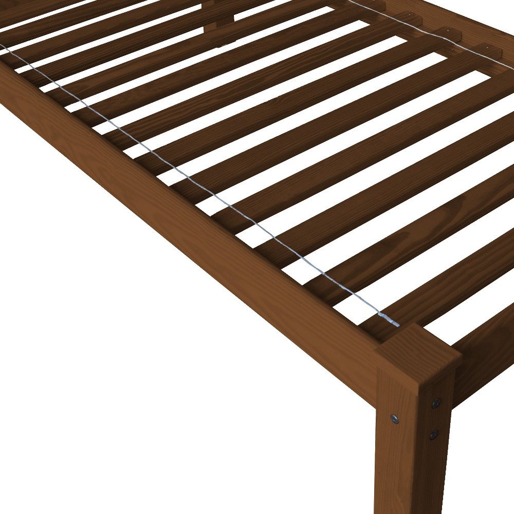 Brown Solid Wood Twin Bed Frame HomeRoots