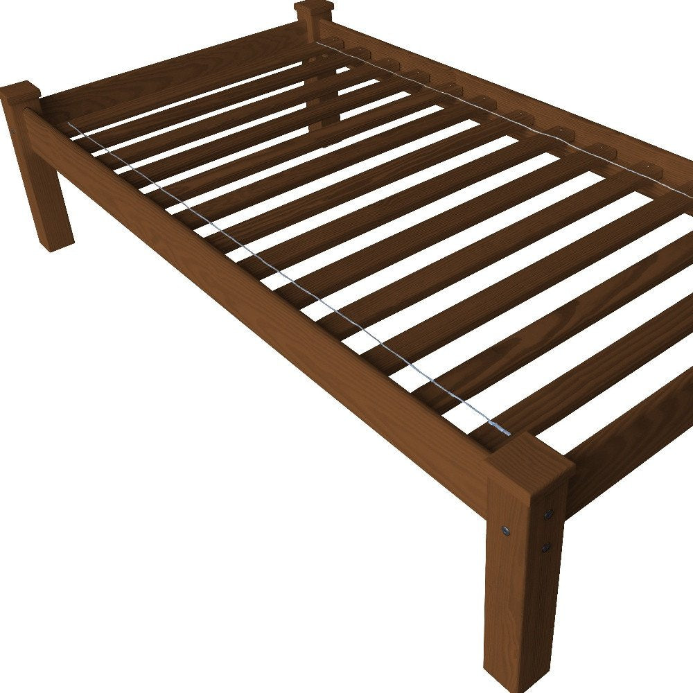 Brown Solid Wood Twin Bed Frame HomeRoots