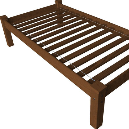 Brown Solid Wood Twin Bed Frame HomeRoots