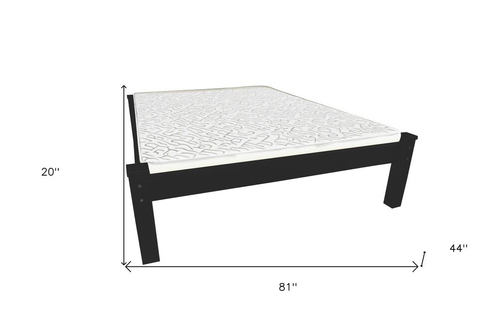 Black Solid Wood Twin Bed Frame HomeRoots