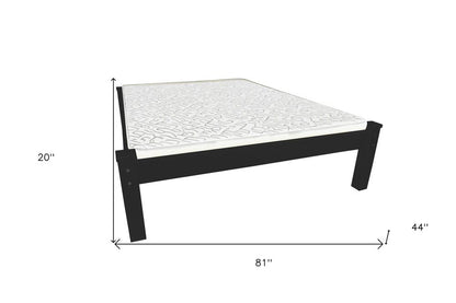 Black Solid Wood Twin Bed Frame HomeRoots