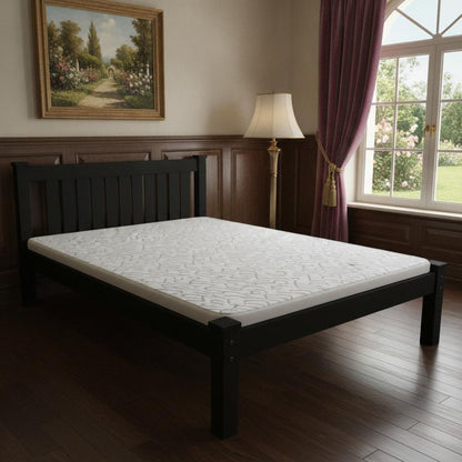 Black Solid Wood Twin Bed Frame HomeRoots