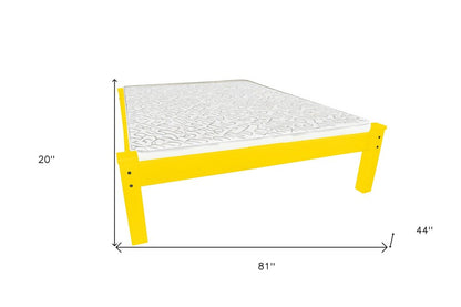 Canary Yellow Solid Wood Twin Bed Frame HomeRoots