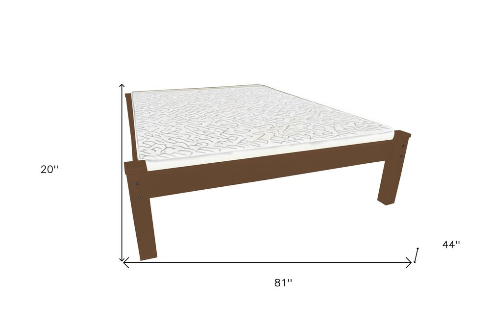 Brown Solid Wood Twin Bed Frame HomeRoots