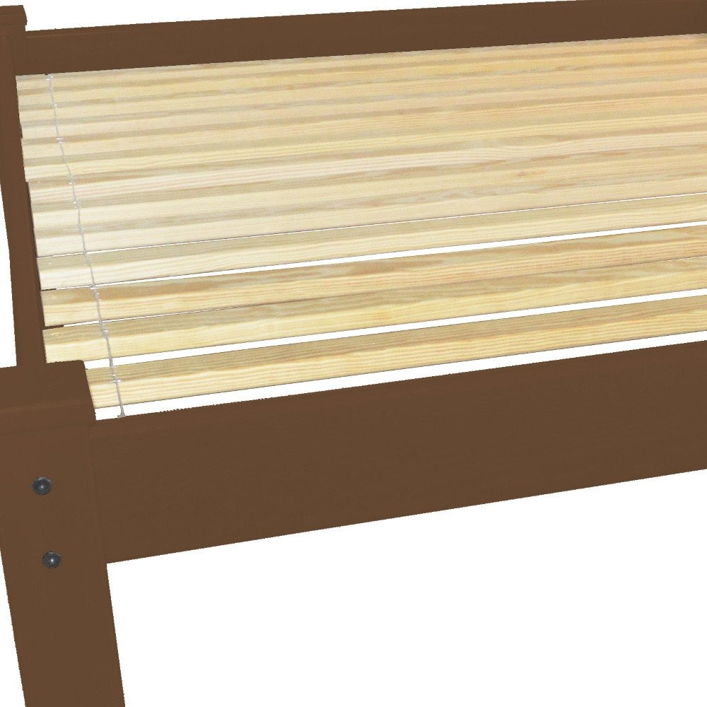 Brown Solid Wood Twin Bed Frame HomeRoots