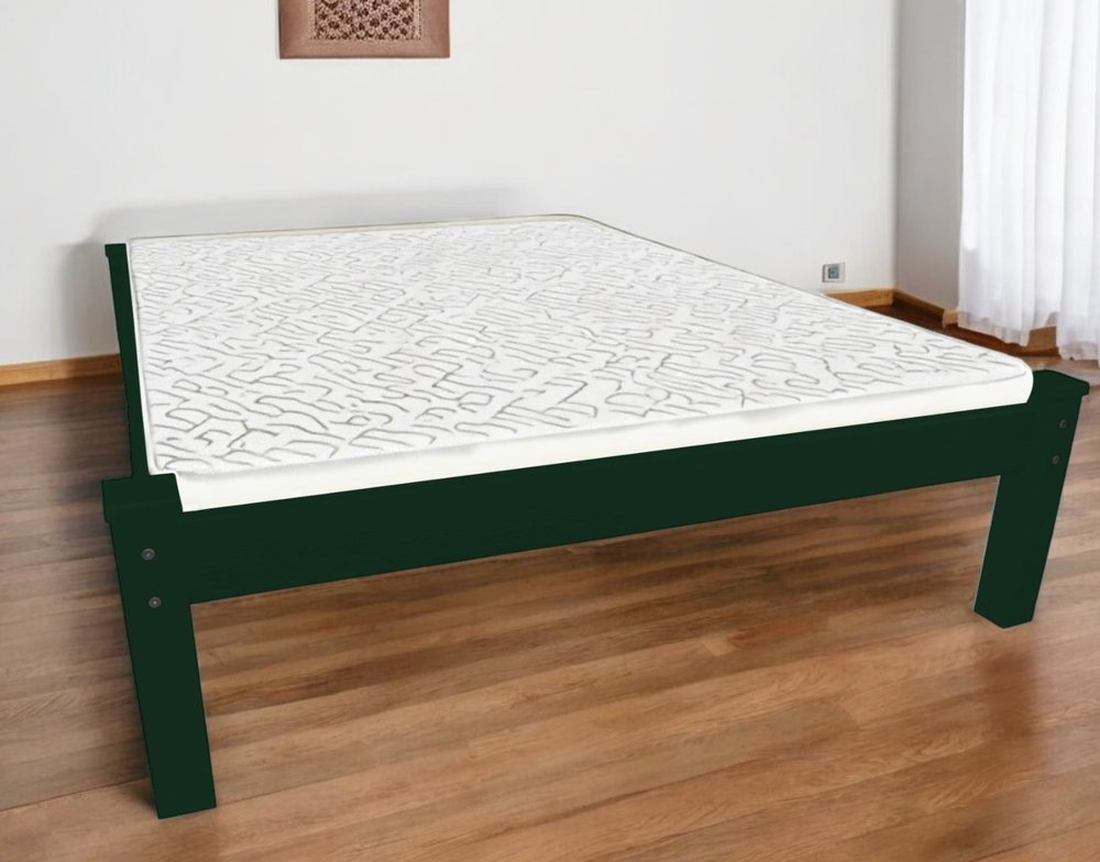 Dark Green Solid Wood Twin Bed Frame HomeRoots