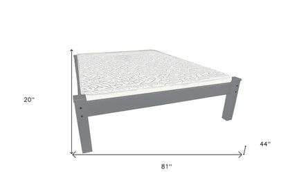 Gray Solid Wood Twin Bed Frame HomeRoots
