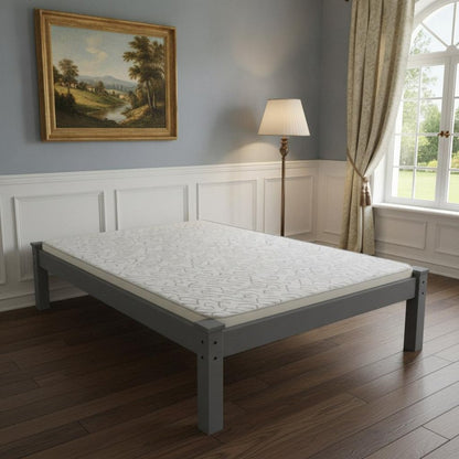 Gray Solid Wood Twin Bed Frame HomeRoots
