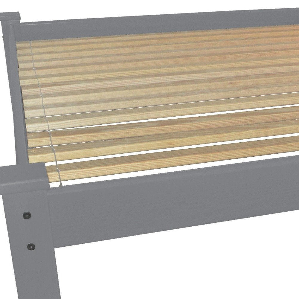 Gray Solid Wood Twin Bed Frame HomeRoots