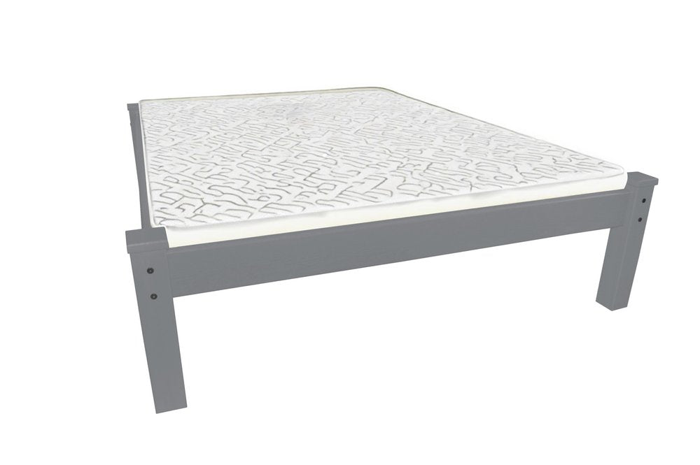 Gray Solid Wood Twin Bed Frame HomeRoots