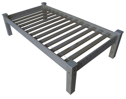 Gray Solid Wood Twin Bed Frame HomeRoots