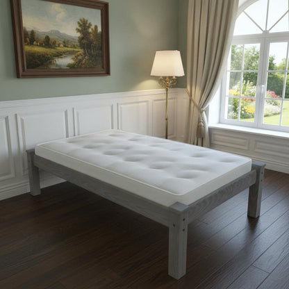 Gray Solid Wood Twin Bed Frame HomeRoots