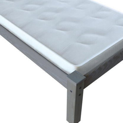 Gray Solid Wood Twin Bed Frame HomeRoots