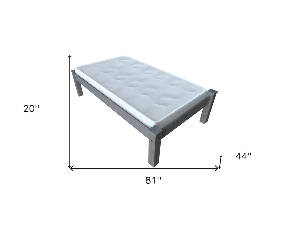 Gray Solid Wood Twin Bed Frame HomeRoots