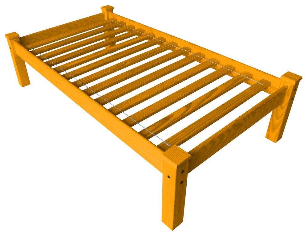 Yellow Solid Wood Twin Bed Frame HomeRoots