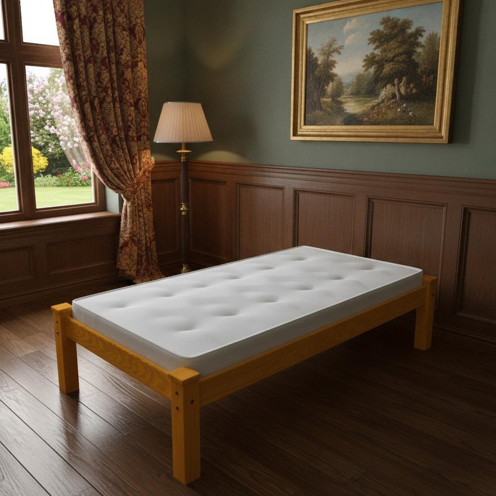 Yellow Solid Wood Twin Bed Frame HomeRoots