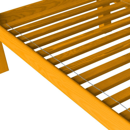 Yellow Solid Wood Twin Bed Frame HomeRoots
