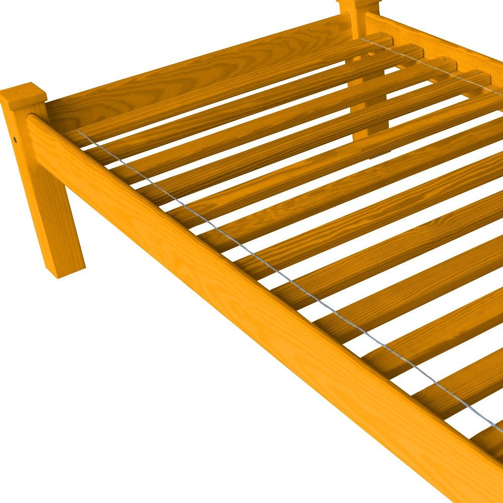 Yellow Solid Wood Twin Bed Frame HomeRoots