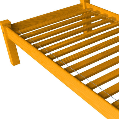 Yellow Solid Wood Twin Bed Frame HomeRoots