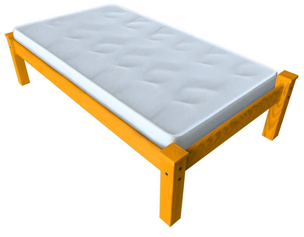 Yellow Solid Wood Twin Bed Frame HomeRoots