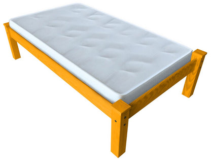 Yellow Solid Wood Twin Bed Frame HomeRoots