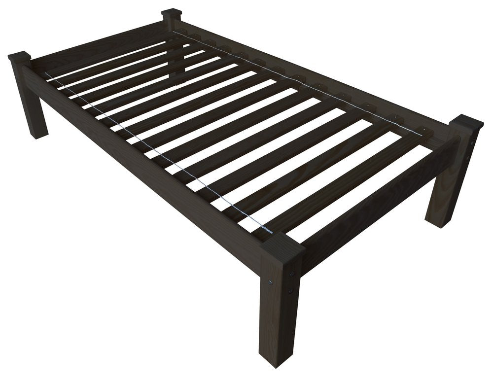 Dark Brown Solid Wood Twin Bed Frame HomeRoots