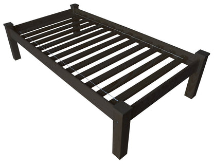 Dark Brown Solid Wood Twin Bed Frame HomeRoots