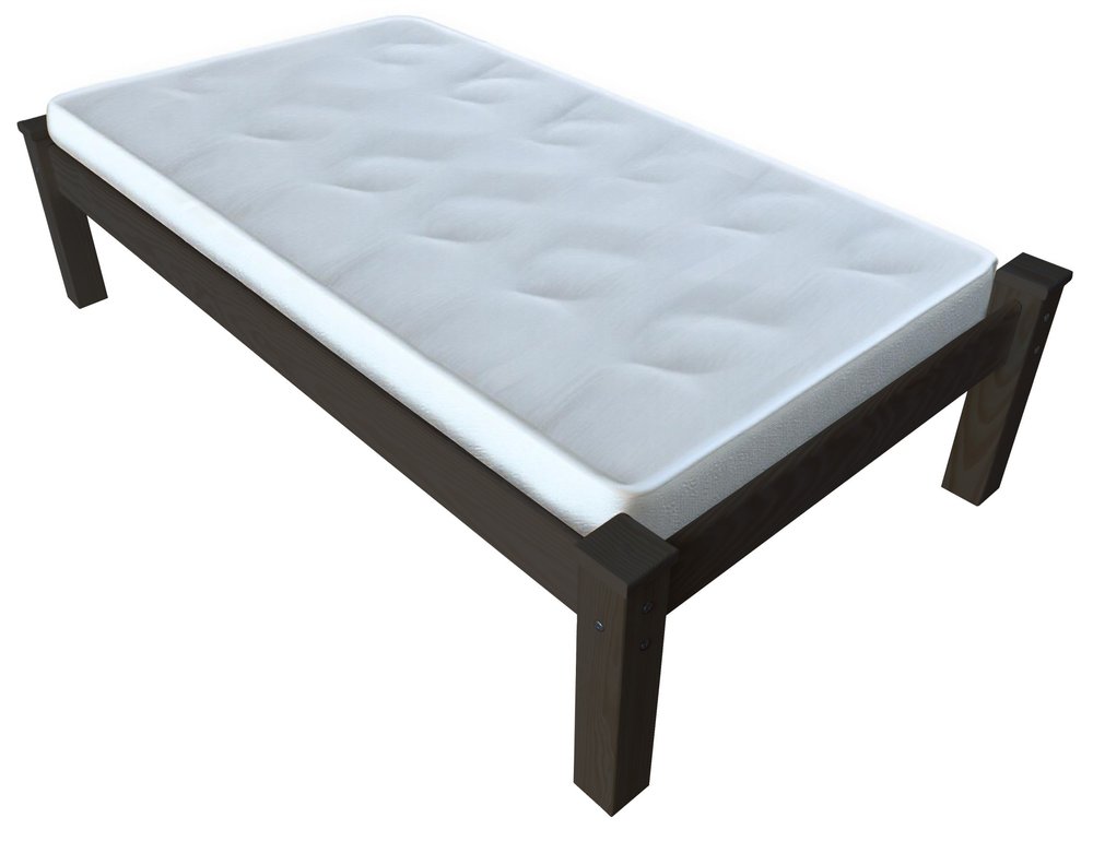 Dark Brown Solid Wood Twin Bed Frame HomeRoots