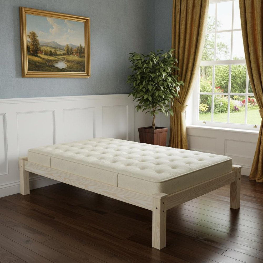 Natural Solid Wood Twin Bed Frame HomeRoots