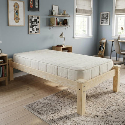 Natural Solid Wood Twin Bed Frame